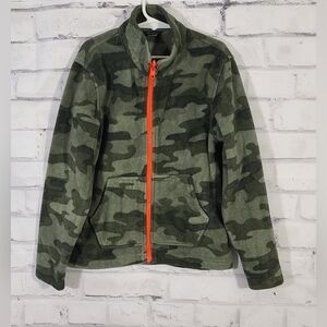 Eddie Bauer Boys Fleece Camo Jacket, Sz Sm
